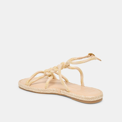 ELYANA Natural Multi Rope Raffia Strappy Sandals | Dolce Vita