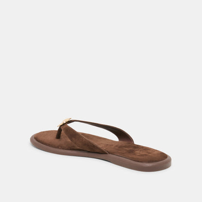 Jaina Dk Brown Suede Sandals | Dolce Vita
