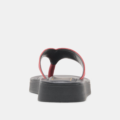BLAYZE Red Leather Platform Flip-Flop Sandals | Dolce Vita