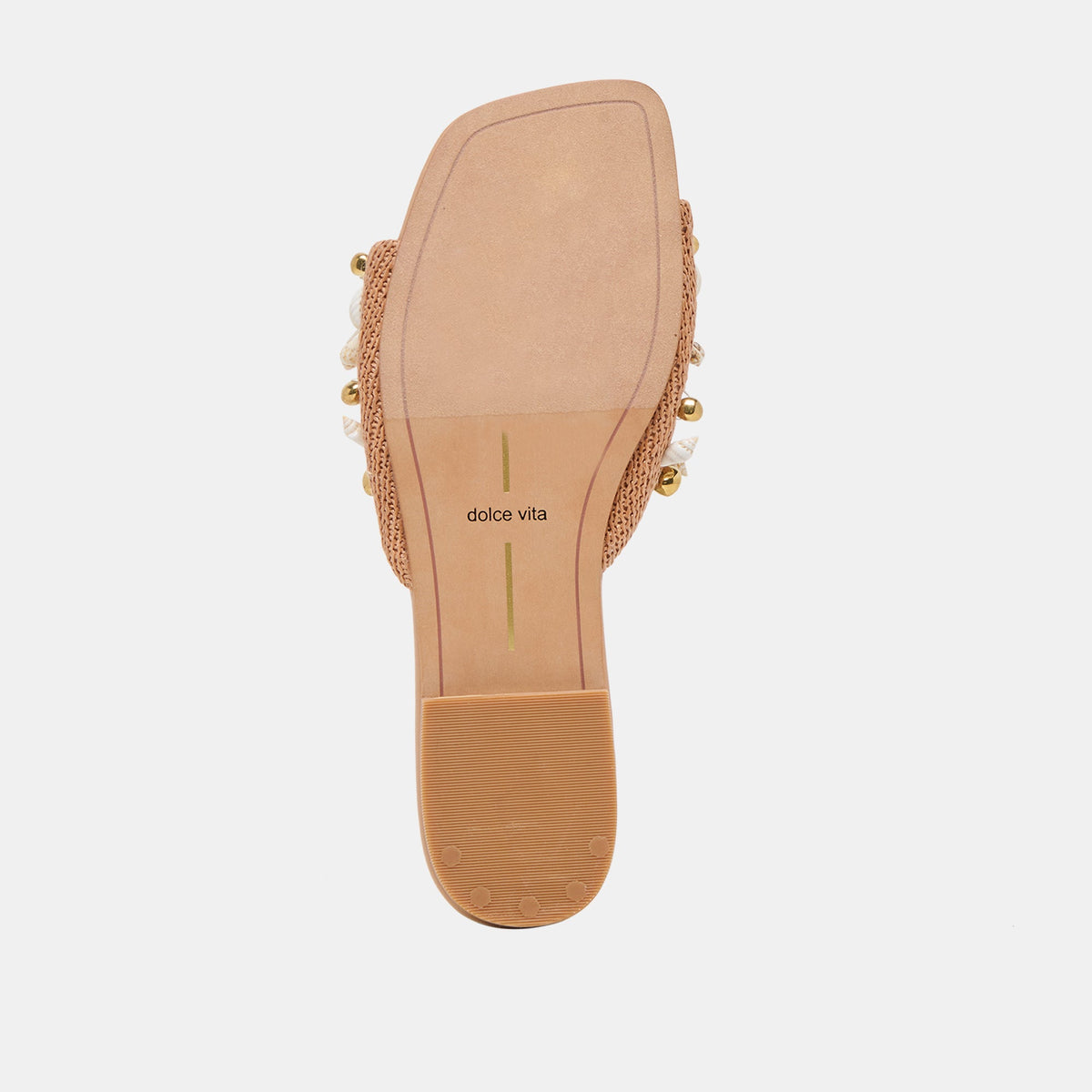 Lizza Toffee Beaded Raffia Sandals | Dolce Vita