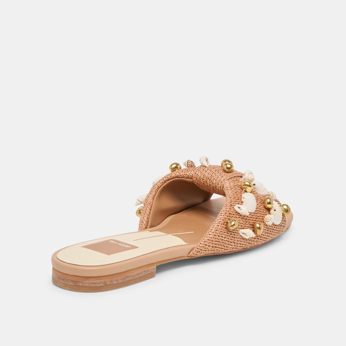 Lizza Toffee Beaded Raffia Sandals | Dolce Vita