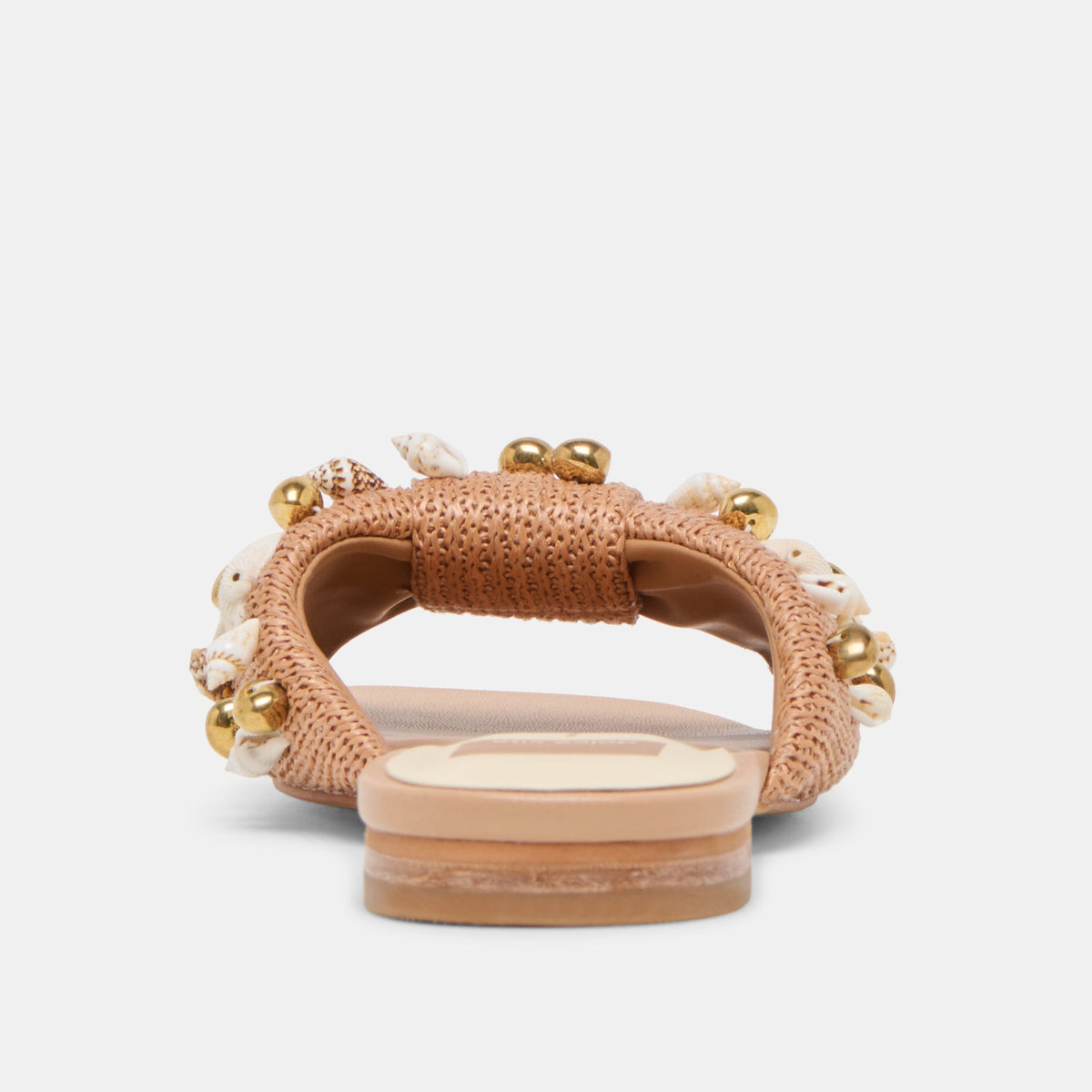 Lizza Toffee Beaded Raffia Sandals | Dolce Vita