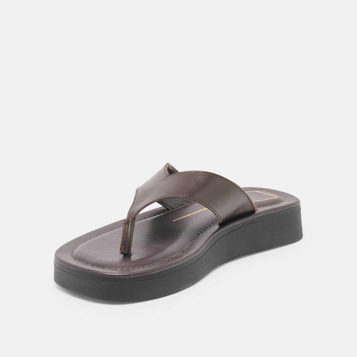 BLAYZE Dk Chocolate Leather Platform Flip-Flop Sandals | Dolce Vita