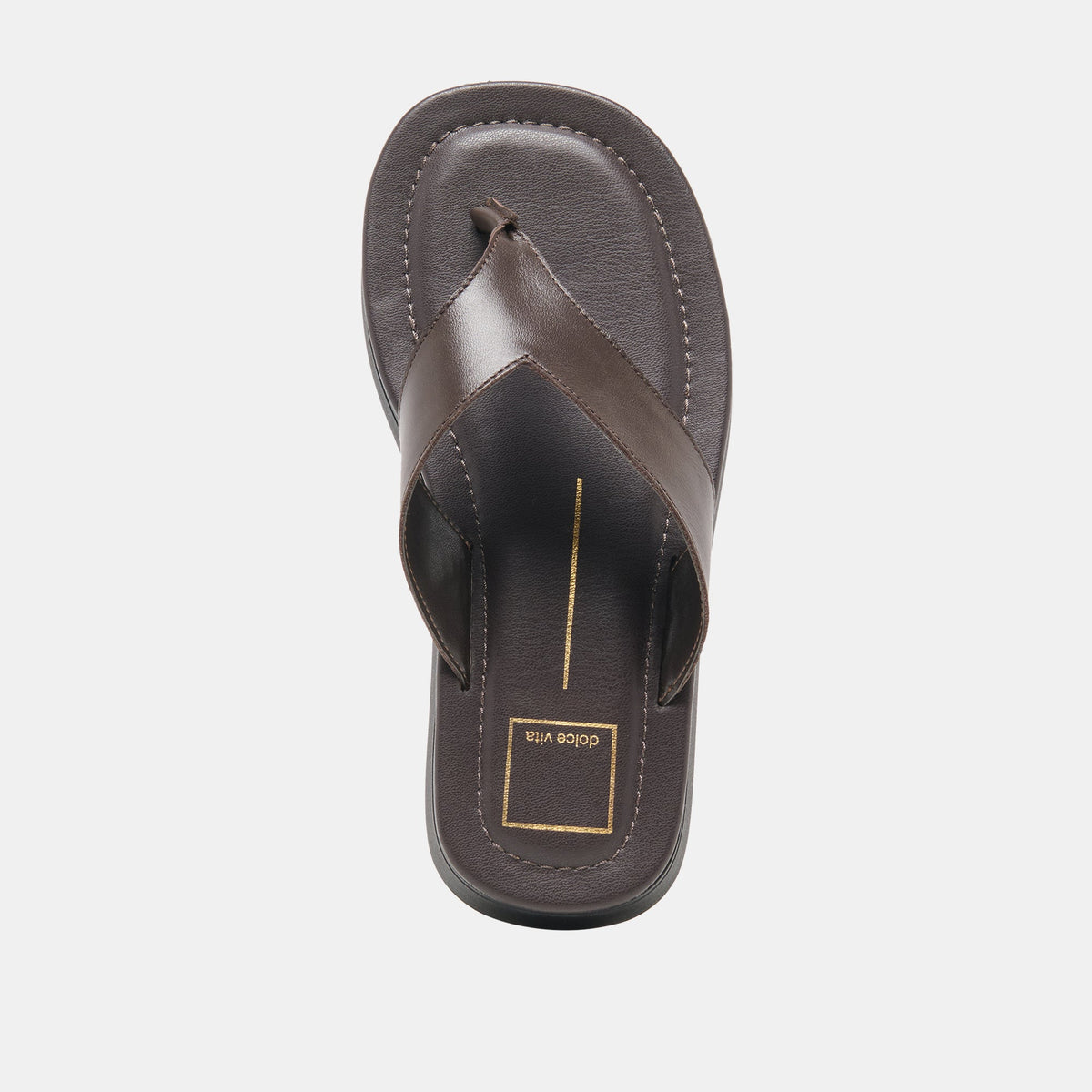 BLAYZE Dk Chocolate Leather Platform Flip-Flop Sandals | Dolce Vita