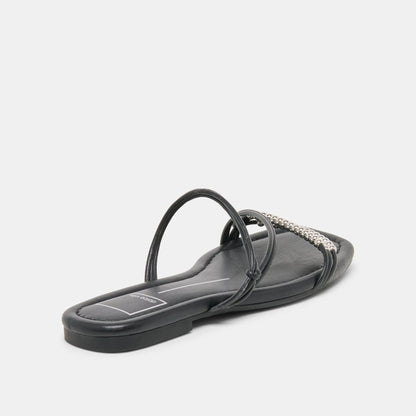 LYNDEE BEAD Black Stella Strappy Open-Toe Sandals | Dolce Vita