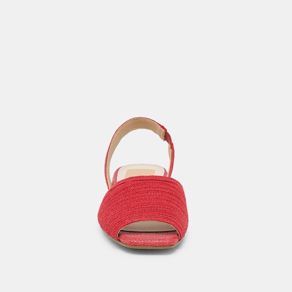 MARZY Red Raffia Slingback Peep-Toe Sandals | Dolce Vita
