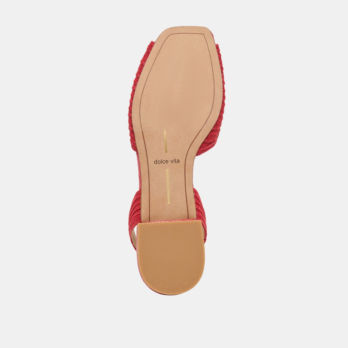 MARZY Red Raffia Slingback Peep-Toe Sandals | Dolce Vita