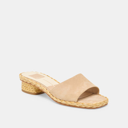 Dixi Wide Camel Suede Sandals | Dolce Vita