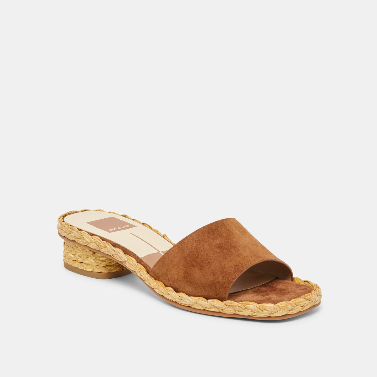Dixi Wide Brown Suede Sandals | Dolce Vita