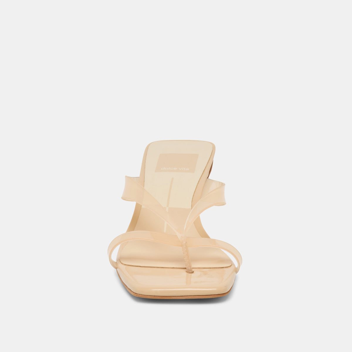 Brevel Vinyl Wide Praline Jelly Heels | Dolce Vita