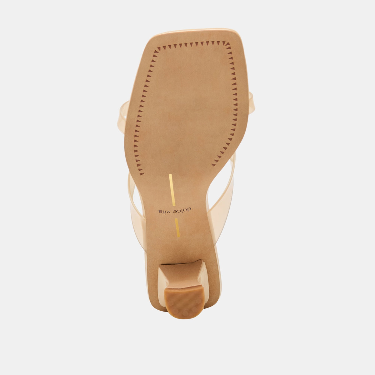 Brevel Vinyl Wide Praline Jelly Heels | Dolce Vita