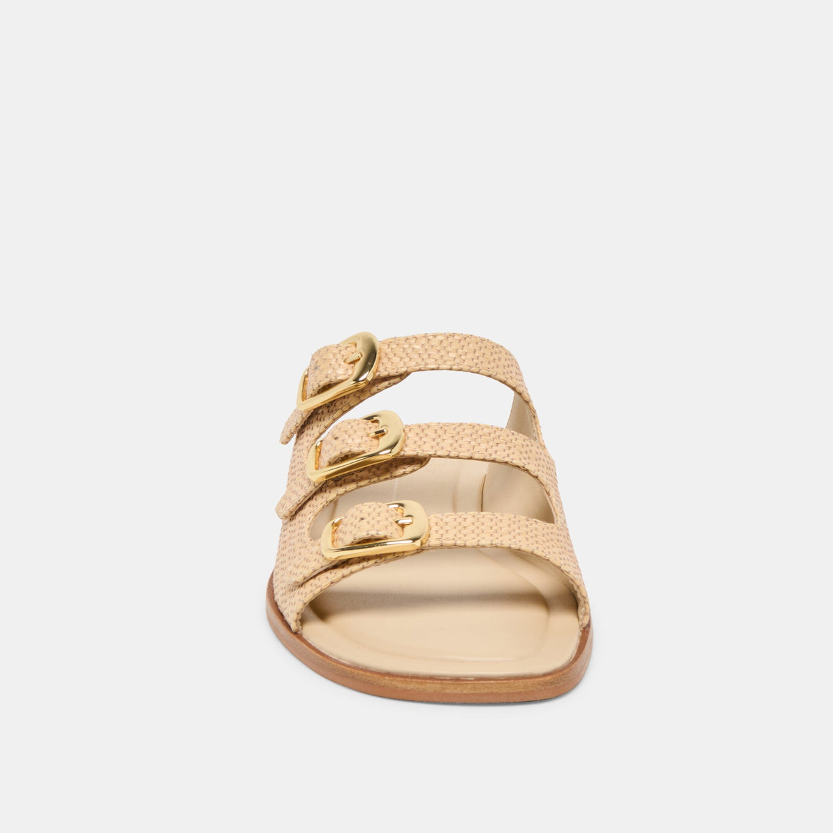 FIN Sand Raffia Open-Toe Slide Sandals | Dolce Vita
