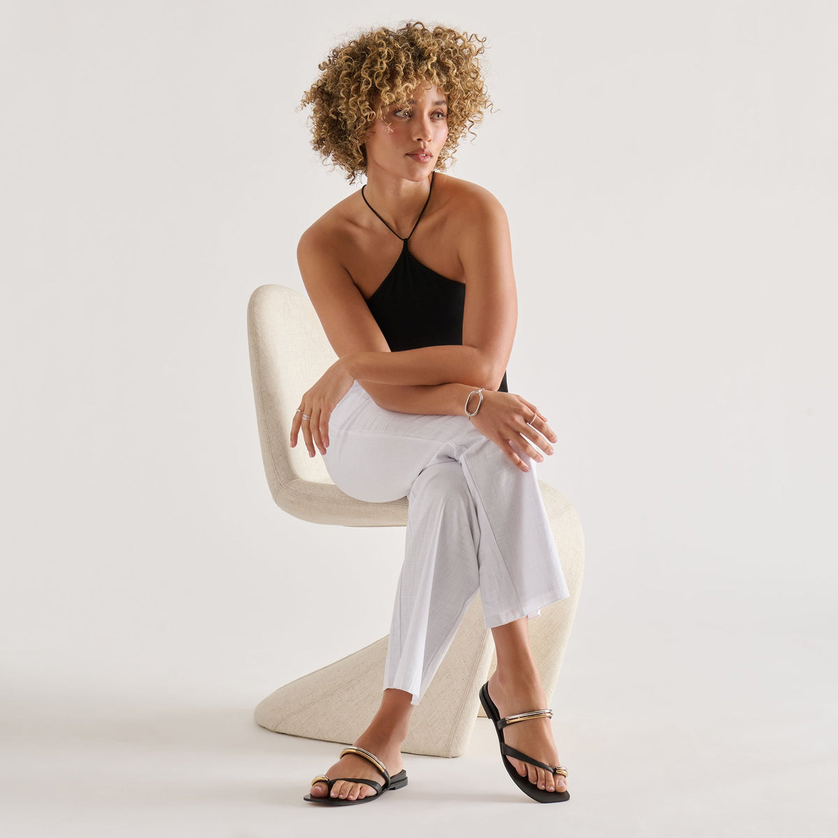 Tarina Black Leather Sandals | Dolce Vita