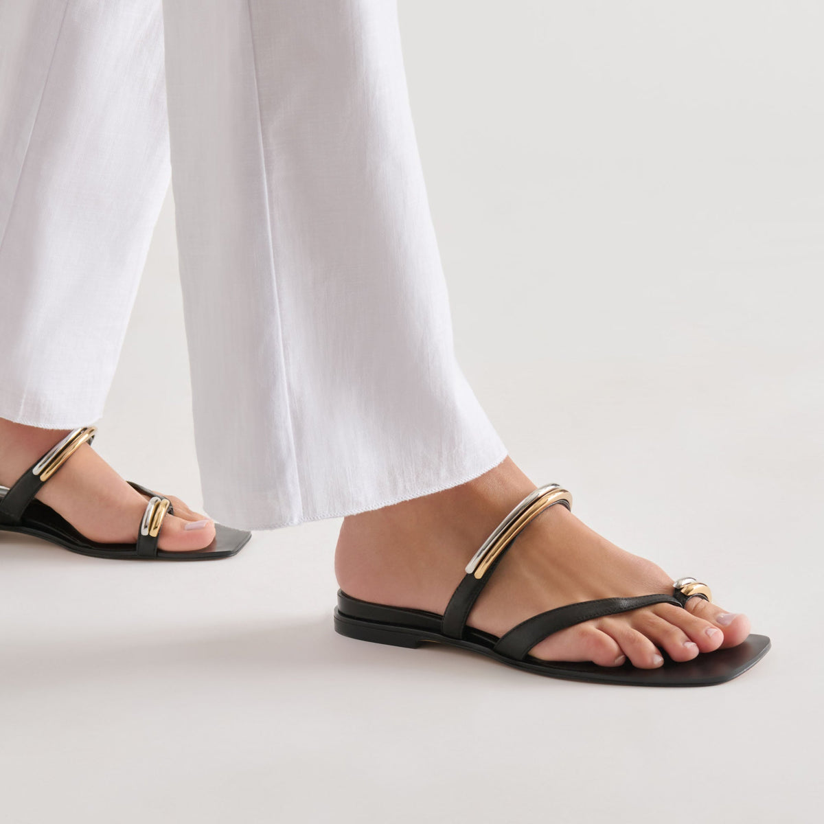 Tarina Black Leather Sandals | Dolce Vita
