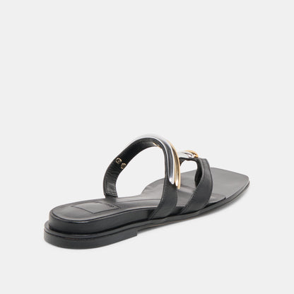 Tarina Black Leather Sandals | Dolce Vita