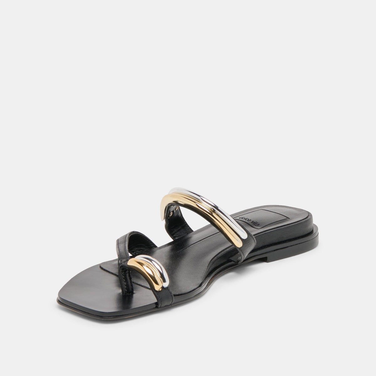 Tarina Black Leather Sandals | Dolce Vita