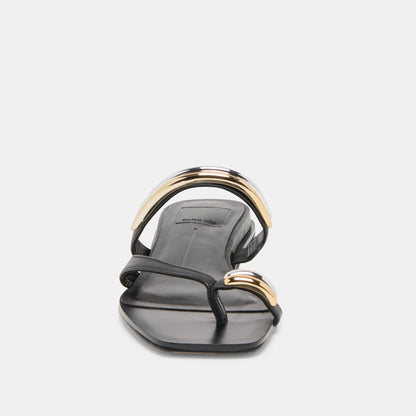 Tarina Black Leather Sandals | Dolce Vita