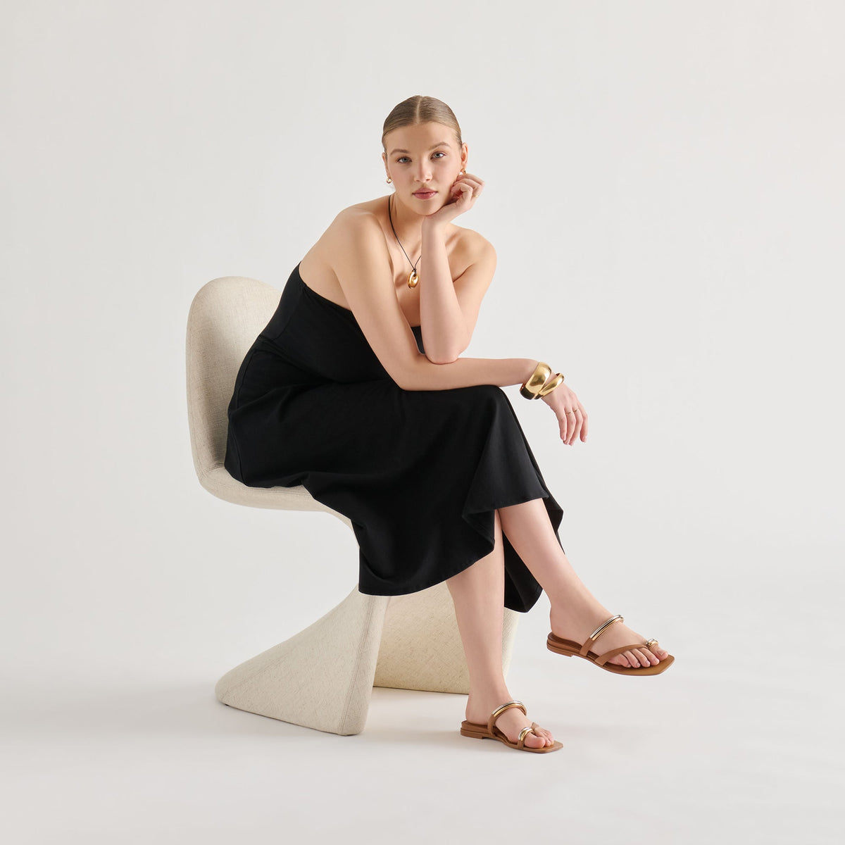 Tarina Caramel Leather Sandals | Dolce Vita