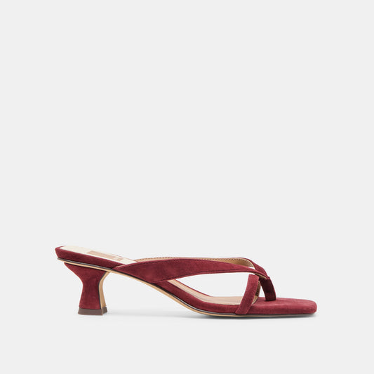 Brevel Oxblood Suede Heels | Dolce Vita