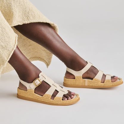 Shenna Bone Leather Sandals | Dolce Vita