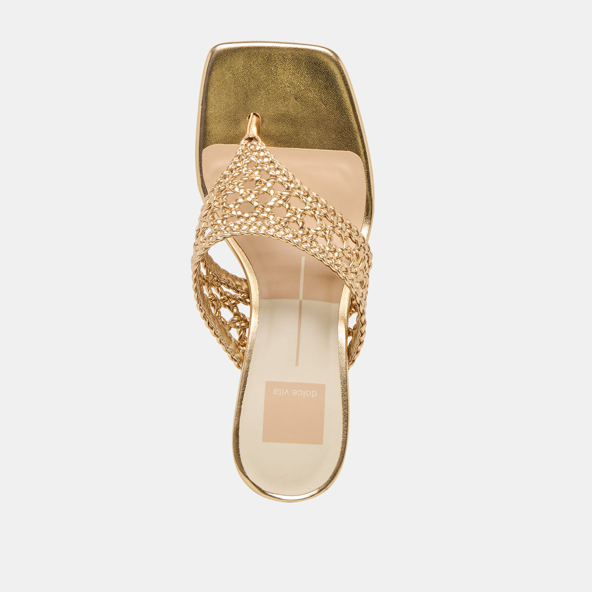 Barlo Gold Woven Stella Heels | Dolce Vita
