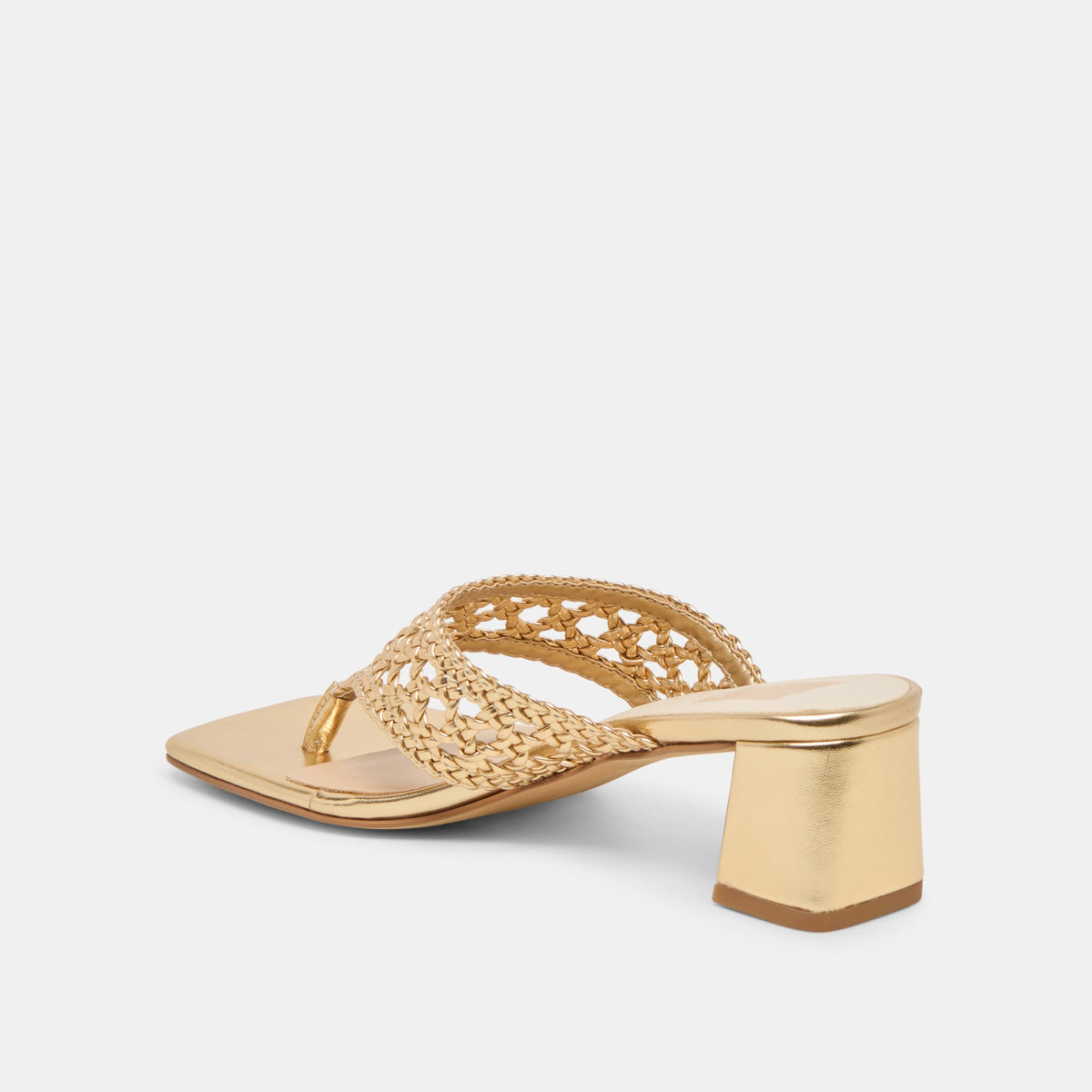 Barlo Gold Woven Stella Heels | Dolce Vita
