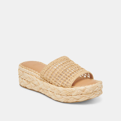 CHAVI MESH SANDALS NATURAL WOVEN RAFFIA
 – Dolce Vita | Dolce Vita