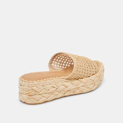 CHAVI MESH SANDALS NATURAL WOVEN RAFFIA
 – Dolce Vita | Dolce Vita