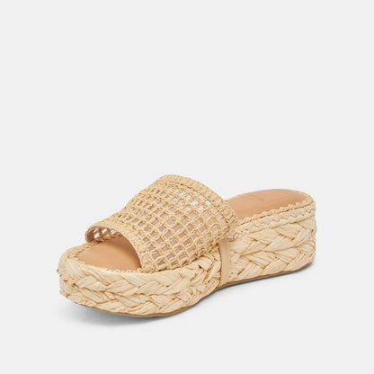 CHAVI MESH SANDALS NATURAL WOVEN RAFFIA
 – Dolce Vita | Dolce Vita