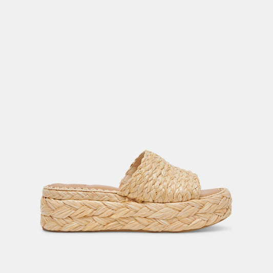 Chavi Sandals in Lt. Natural Raffia - Dolce Vita Shoes | Dolce Vita