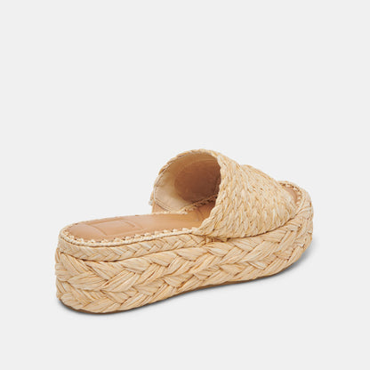 Chavi Sandals in Lt. Natural Raffia - Dolce Vita Shoes | Dolce Vita