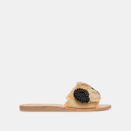 DANELA SANDALS BLACK NATURAL RAFFIA
 – Dolce Vita | Dolce Vita