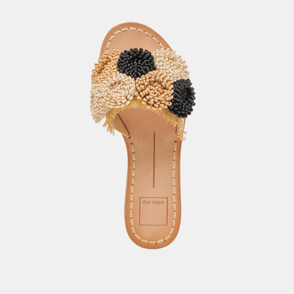 DANELA SANDALS BLACK NATURAL RAFFIA
 – Dolce Vita | Dolce Vita