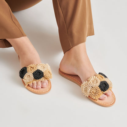 DANELA SANDALS BLACK NATURAL RAFFIA
 – Dolce Vita | Dolce Vita