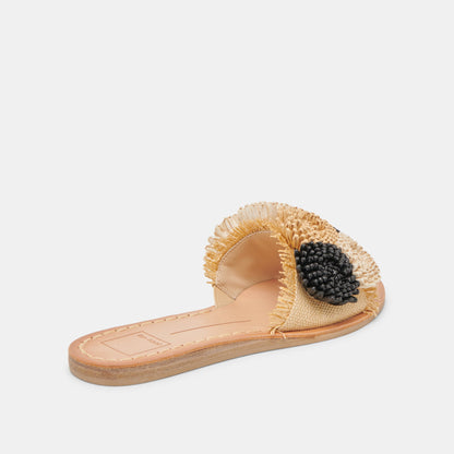 DANELA SANDALS BLACK NATURAL RAFFIA
 – Dolce Vita | Dolce Vita