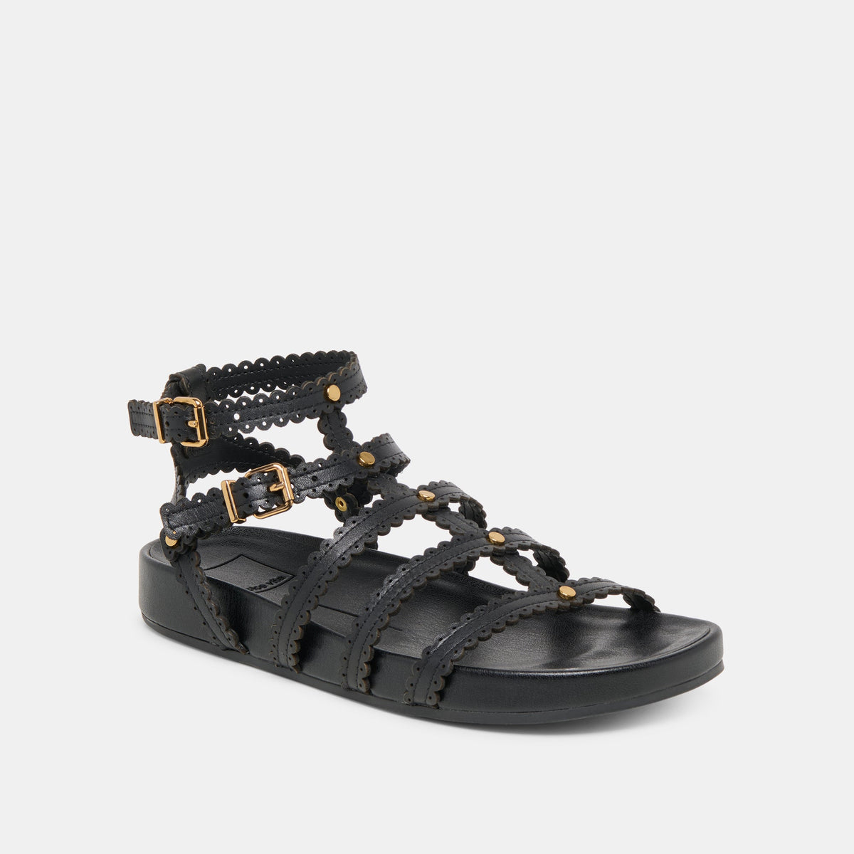 Susana Black Leather Sandals | Dolce Vita