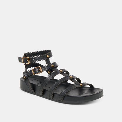 Susana Black Leather Sandals | Dolce Vita