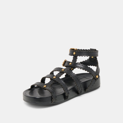 Susana Black Leather Sandals | Dolce Vita