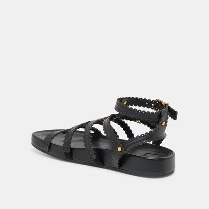 Susana Black Leather Sandals | Dolce Vita