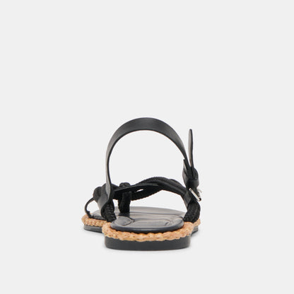 Reed Black Leather Sandals | Dolce Vita