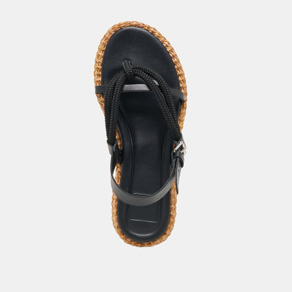 Reed Black Leather Sandals | Dolce Vita