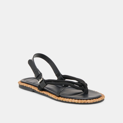 Reed Black Leather Sandals | Dolce Vita