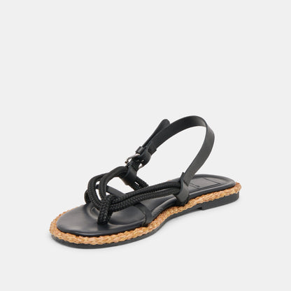 Reed Black Leather Sandals | Dolce Vita