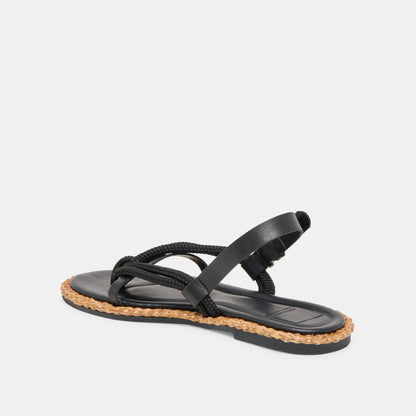 Reed Black Leather Sandals | Dolce Vita