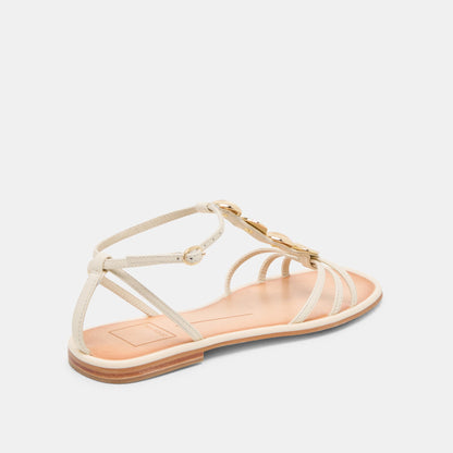 Faun Off White Leather Sandals | Dolce Vita