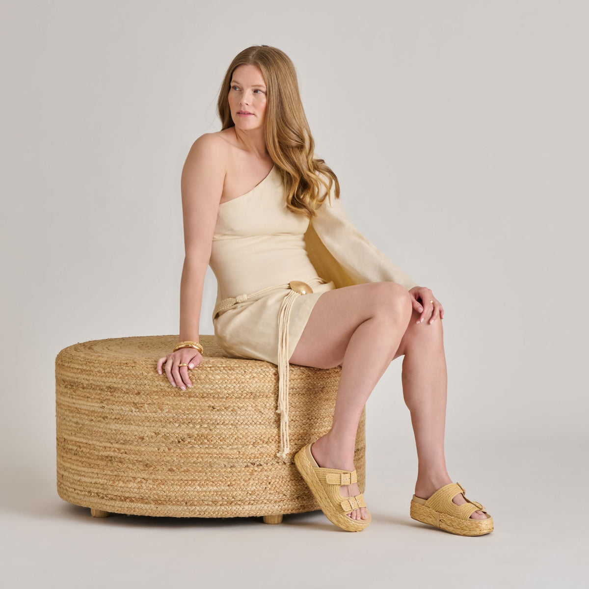 Falyn Lt Natural Woven Raffia Sandals | Dolce Vita