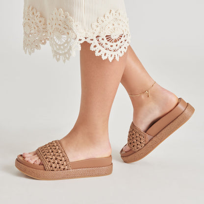 SIDONA SANDALS BROWN RAFFIA
 – Dolce Vita | Dolce Vita