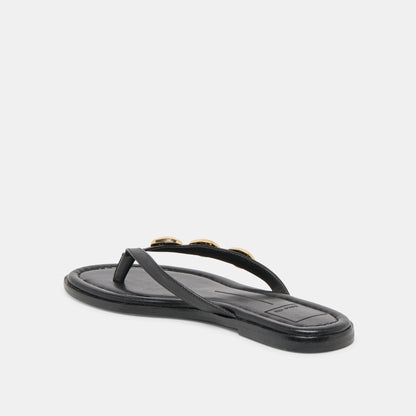 Juny Black Leather Sandals | Dolce Vita