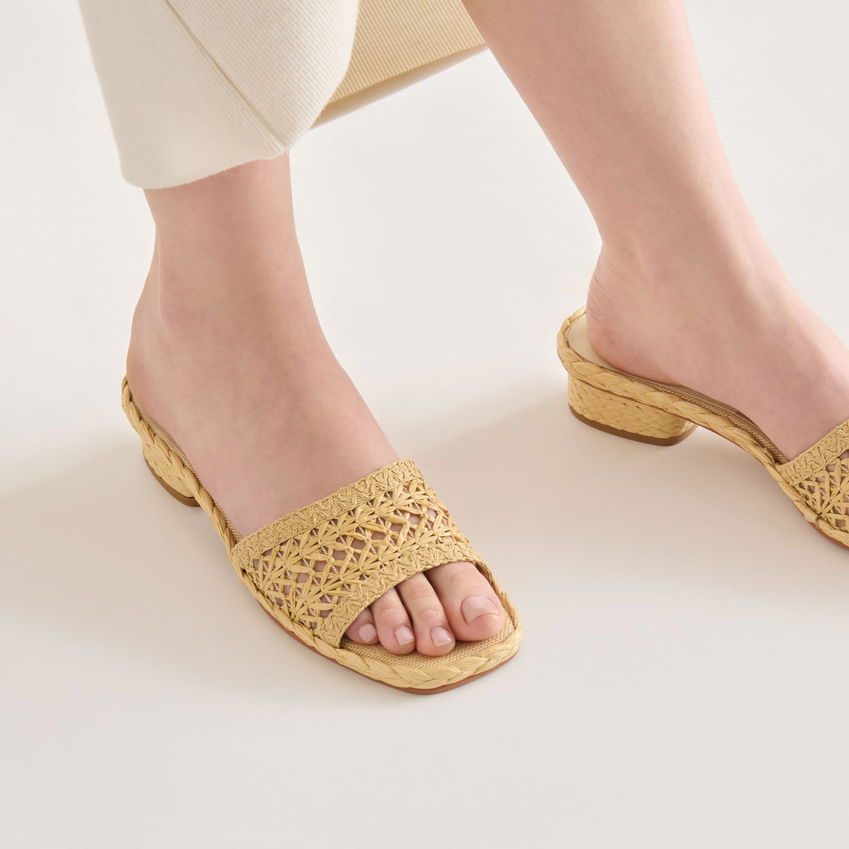 Dixi Lt Natural Cross Hatch Raffia Sandals | Dolce Vita