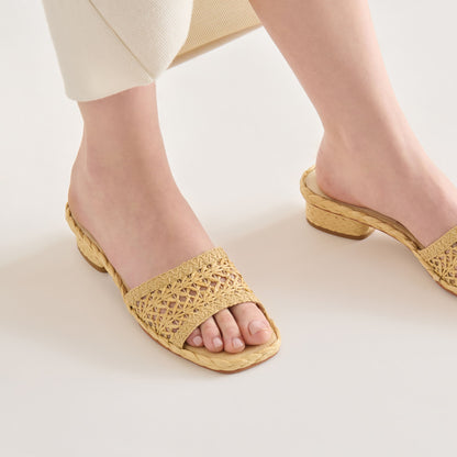 Dixi Lt Natural Cross Hatch Raffia Sandals | Dolce Vita